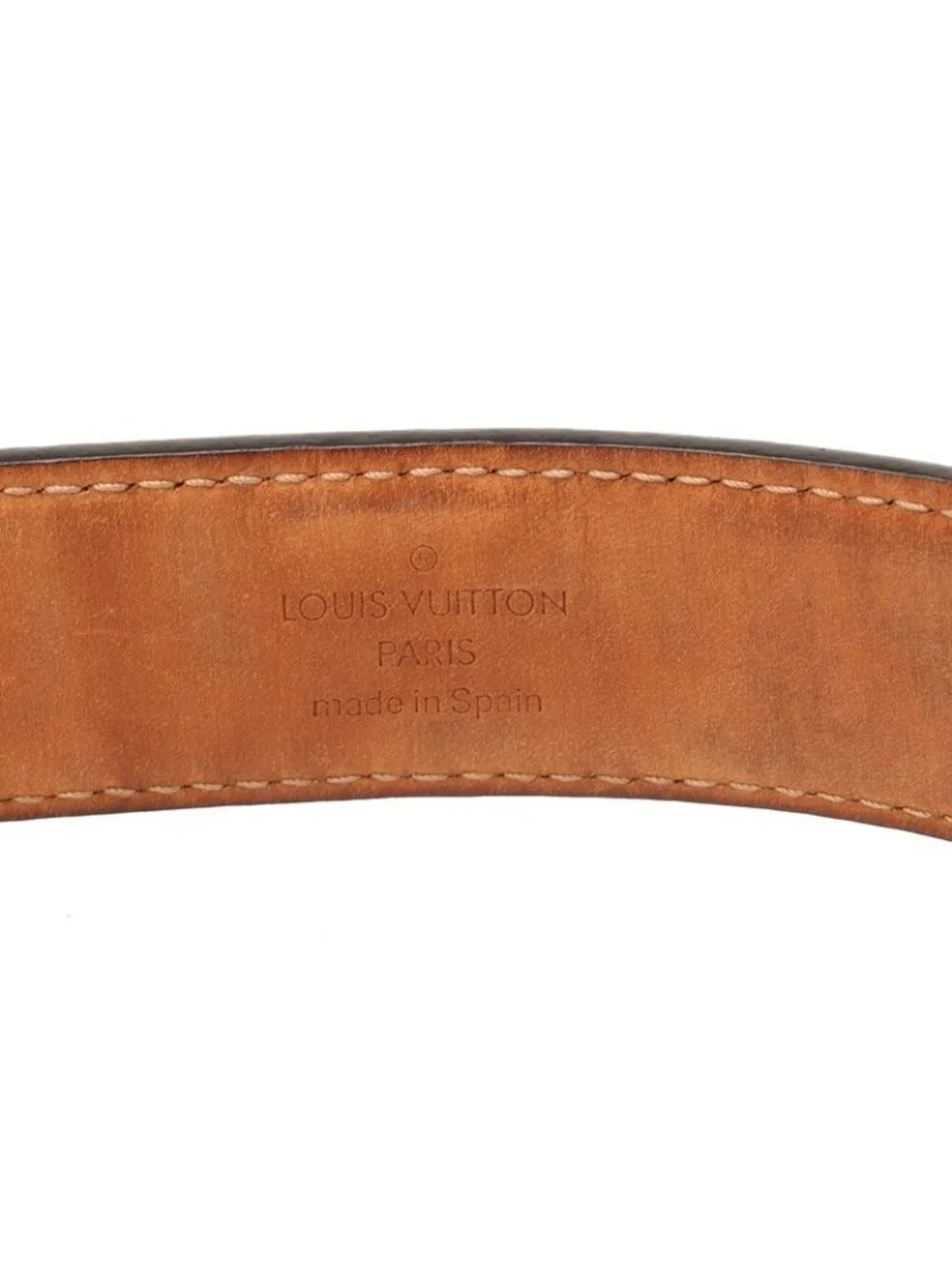 Louis Vuitton Monogram Belt 90/36 Brown Leather